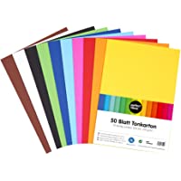 perfect ideaz papel de construcción A4 de colores- 50 hojas- en 10 colores diferentes- grosor de 210g-m²- hojas de la…
